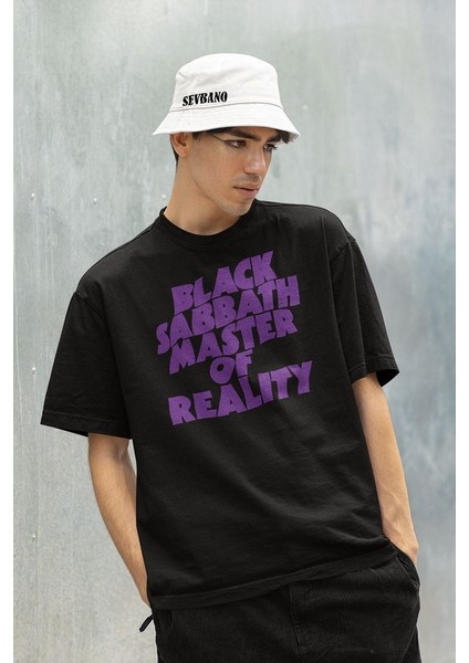 Black Sabbath Master Of Reality Yazılı Unisex Oversize Müzik Grubu Tişört
