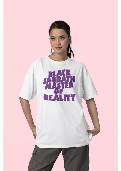Black Sabbath Master Of Reality Yazılı Unisex Oversize Müzik Grubu Tişört