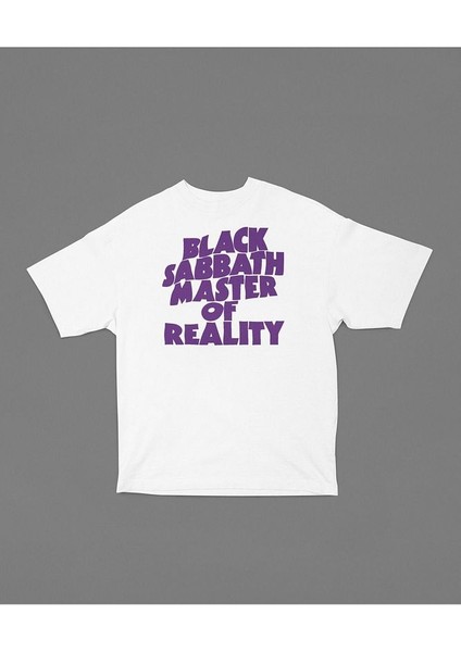 Black Sabbath Master Of Reality Yazılı Unisex Oversize Müzik Grubu Tişört