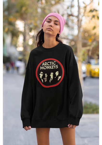 Arctic Monkeys Baskılı Unisex Sweatshirt, Oversize Müzik Grubu Sweatshirt