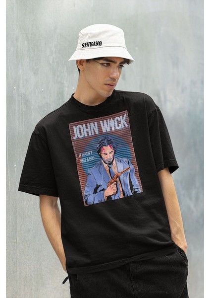 It Wasnt Just A Dog John Wick Baskılı Unisex Oversize Film Tişört