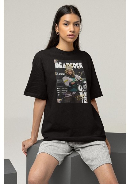 Valorant Deadlock Karakter Baskılı Unisex Oversize Tişört