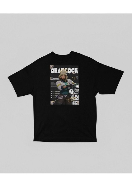 Valorant Deadlock Karakter Baskılı Unisex Oversize Tişört