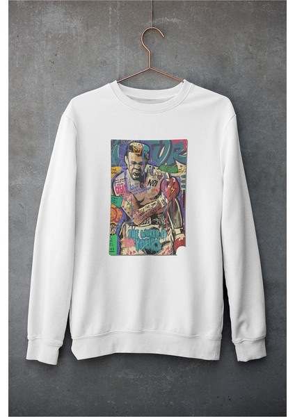 Muhammed Ali Clay Vintage Baskılı Unisex Oversize Tasarım Efsane Boksör Sweatshirt