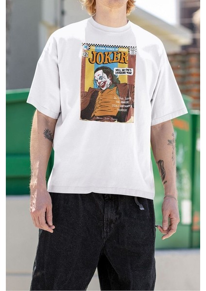 Joker Dergi Kapağı Baskılı Unisex Oversize Tişört