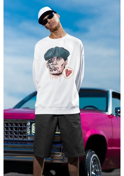 Already Broken Yazılı Unisex Oversize Tommy Shelby Sweatshirt
