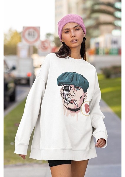 Already Broken Yazılı Unisex Oversize Tommy Shelby Sweatshirt
