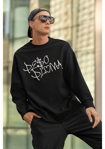 Peso Pluma Rapper Baskılı Unisex Oversize Sweatshirt