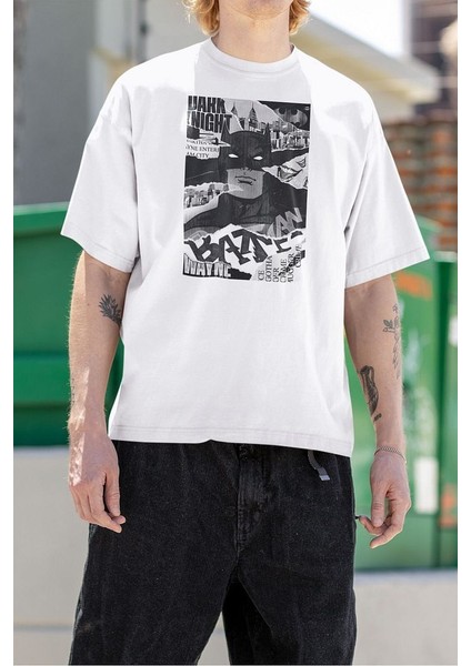 Bruce Wayne Batman Baskılı Unisex Tişört, Oversize Film Tişört