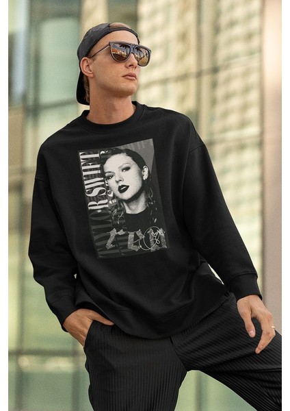 Taylor Swift Red Baskılı Unisex Oversize Şarkıcı Sweatshirt