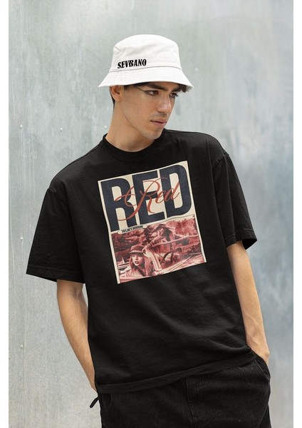 Taylor's Version Red Baskılı Tişört, Oversize Şarkıcı Taylor Swift Tişört