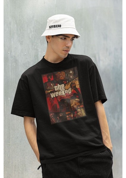After Hours Rapper Baskılı Tişört, Oversize The Weekend Tişört