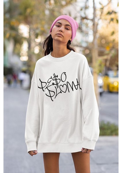 Peso Pluma Rapper Baskılı Unisex Oversize Sweatshirt