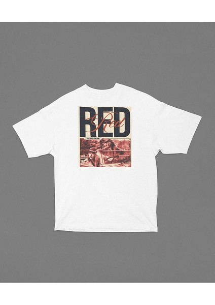 Taylor's Version Red Baskılı Tişört, Oversize Şarkıcı Taylor Swift Tişört