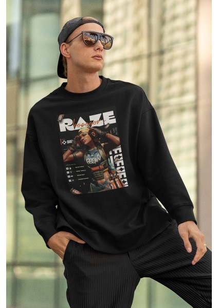 Raze Duelist Baskılı Unisex Oversize Vvalorant Karakter Sweatshirt