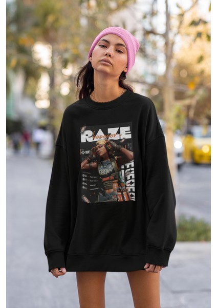 Raze Duelist Baskılı Unisex Oversize Vvalorant Karakter Sweatshirt fiyatları