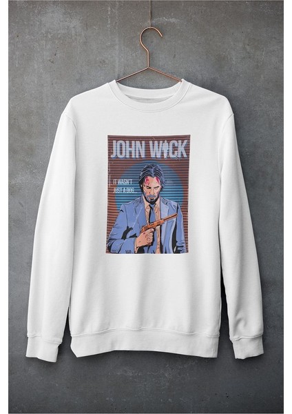 John Wick Baskılı Unisex Oversize It Wasnt Just A Dog Yazılı Sweatshirt