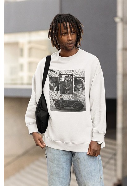 Thomas Shelby Baskılı Unisex Oversize Peaky Blinders Sweatshirt