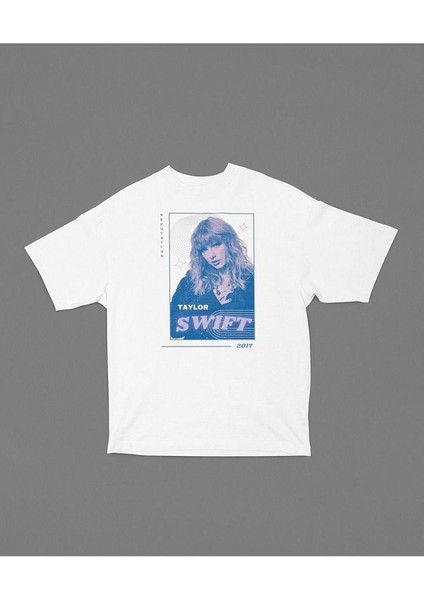 Reputation Şarkıcı Taylor Swift Baskılı Oversize Tişört
