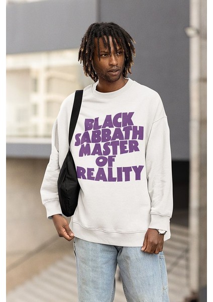 Black Sabbath Master Of Reality Yazılı Unisex Oversize Rock Metal Sweatshirt