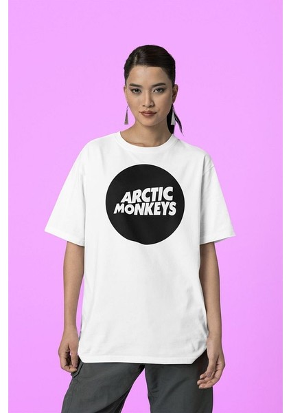 Arctic Monkeys Logo Baskılı Tişört, Oversize Müzik Grubu Tişört