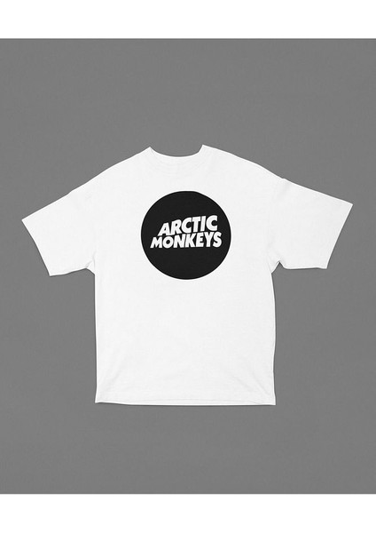 Arctic Monkeys Logo Baskılı Tişört, Oversize Müzik Grubu Tişört