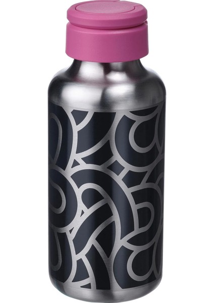 Enkelspårıg Su Şişesi, Paslanmaz Çelik-Pembe, 0,5 Lt