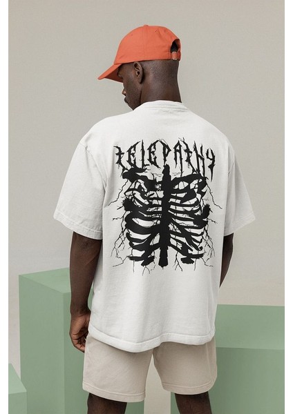 Resilience Şimşek Baskılı Unisex Tişört, Oversize Özel Tasarım Tişört