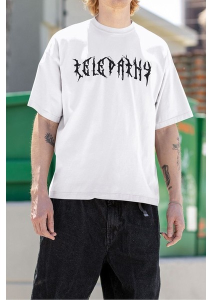 Resilience Şimşek Baskılı Unisex Tişört, Oversize Özel Tasarım Tişört
