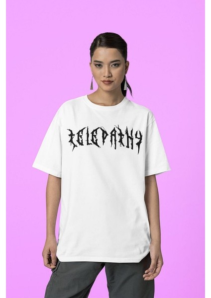 Resilience Şimşek Baskılı Unisex Tişört, Oversize Özel Tasarım Tişört
