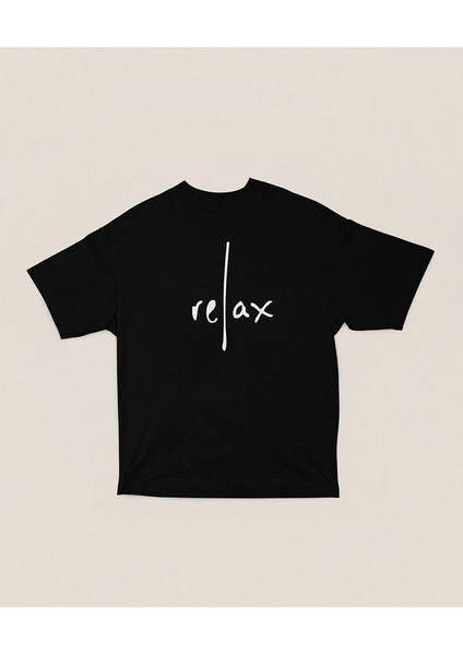 Cool Relax Yazılı Oversize Tişört