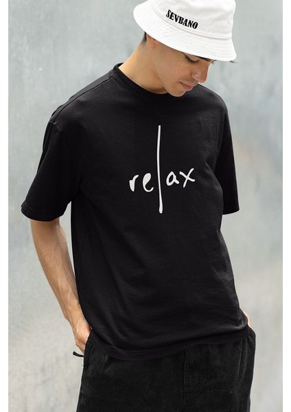 Cool Relax Yazılı Oversize Tişört