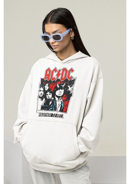 Ac Dc Highway To Hell Unisex Oversize Müzik Grubu Hoodie
