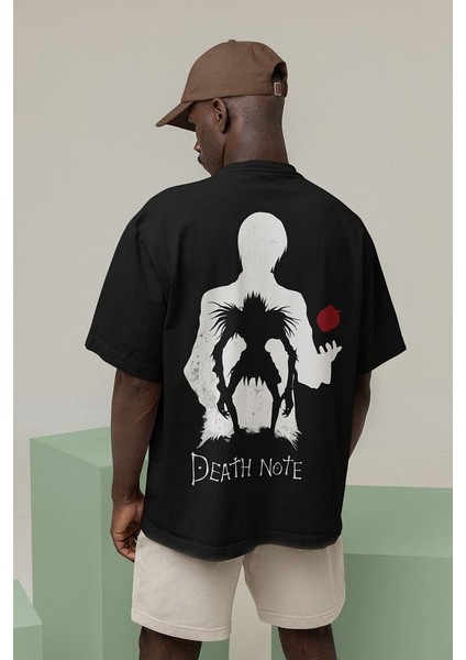 Anime Dizi Death Note Baskılı Oversize Tişört