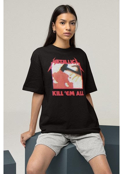 Berserk Kill 'em All Baskılı Tasarım Tişört, Oversize Anime Tişört fiyatları