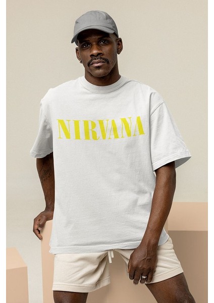 Nirvana Baskılı Oversize Müzik Grubu Tişört