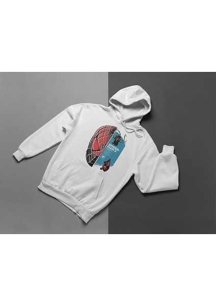 Spider-Man Baskılı Unisex Oversize Örümcek Adam Hoodie