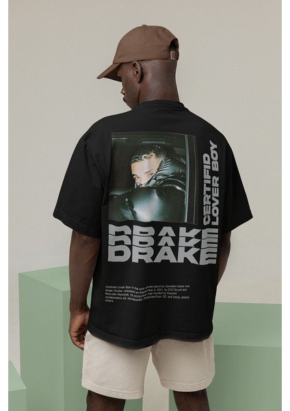 Certifid Lover Boy Drake Baskılı Oversize Rapper Tişört