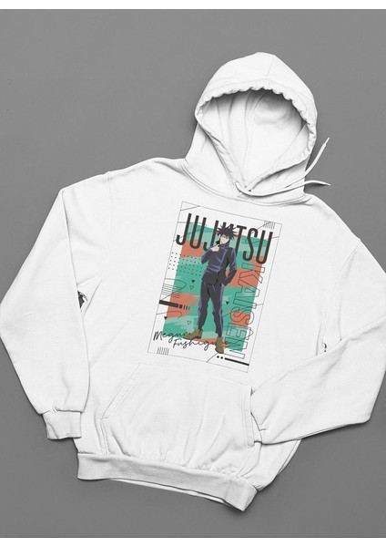 Jujutsu Kaisen Anime Karakter Baskılı Unisex Oversize Hoodie modelleri