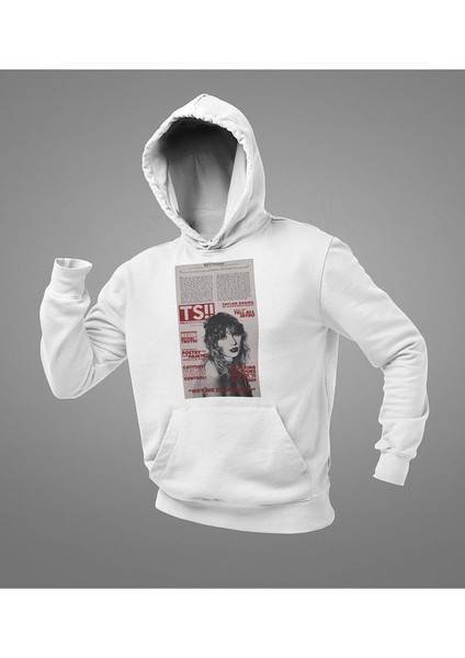 Ts !!! Taylor Swift Gazete Temalı Unisex Oversize Hoodie