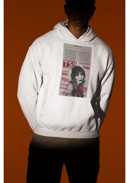 Ts !!! Taylor Swift Gazete Temalı Unisex Oversize Hoodie