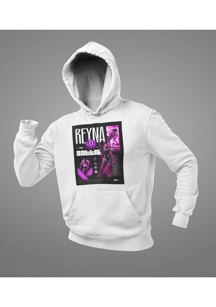 Reyna Battle Yazılı Unisex Oversize Vallorant Hoodie