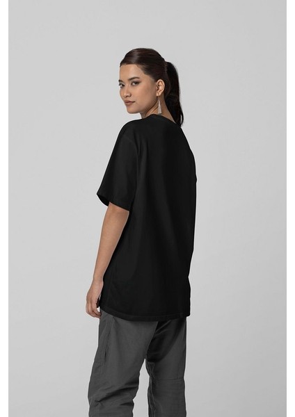 Oversize Baskısız Basic Tişört