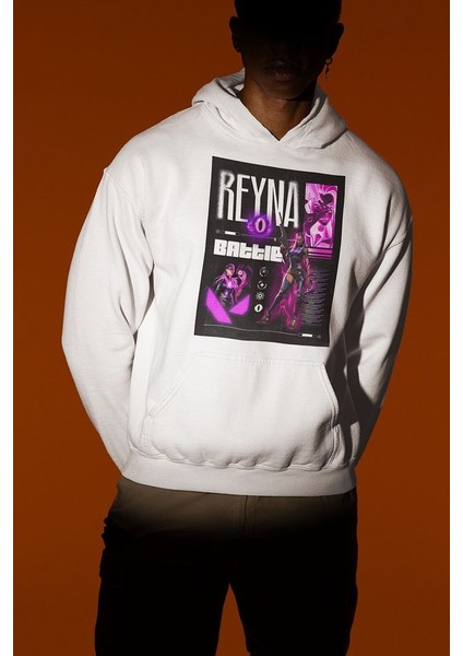 Reyna Battle Yazılı Unisex Oversize Vallorant Hoodie fiyatları
