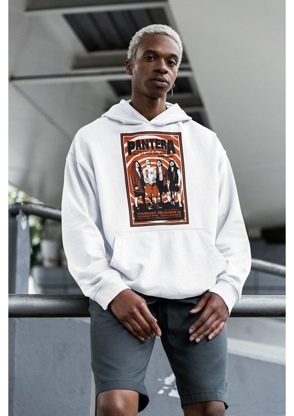 Vintage Pantera Baskılı Unisex Oversize Müzik Grubu Hoodie