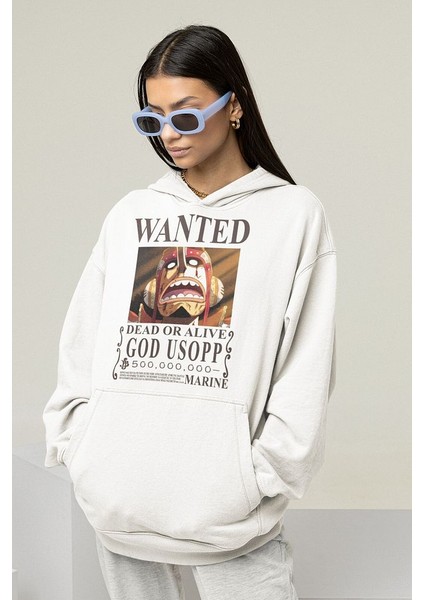 God Usopp Baskılı Unisex Oversize Anime Hoodie fiyatları