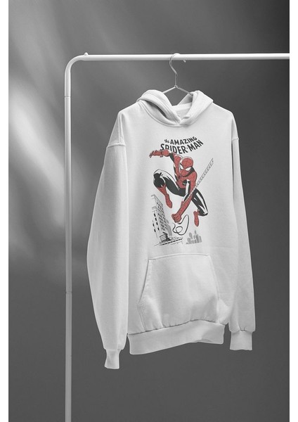 The Amazing Spider-Man Baskılı Unisex Oversize Hoodie modelleri