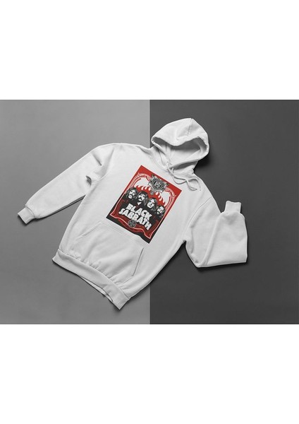 Black Sabbath Müzik Grubu Baskılı Unisex Oversize Rock Metal Hoodie