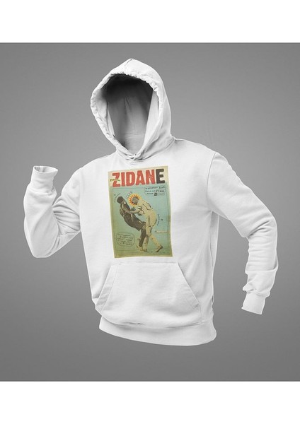 Futbolcu Vintage Zidane Baskılı Unisex Oversize Hoodie fiyatları