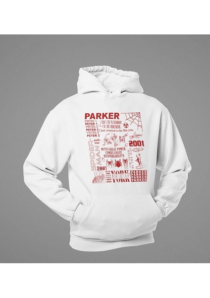 Parker Spider-Man Baskılı Unisex Oversize Örümcek Adam Hoodie fiyatları